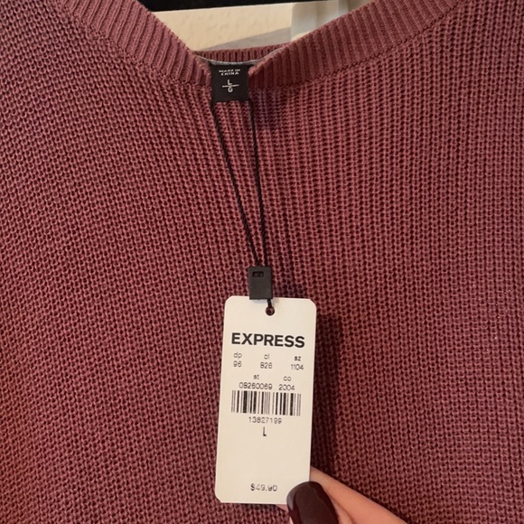 Express size L open shoulder sweater crossed front - Picture 3 of 4